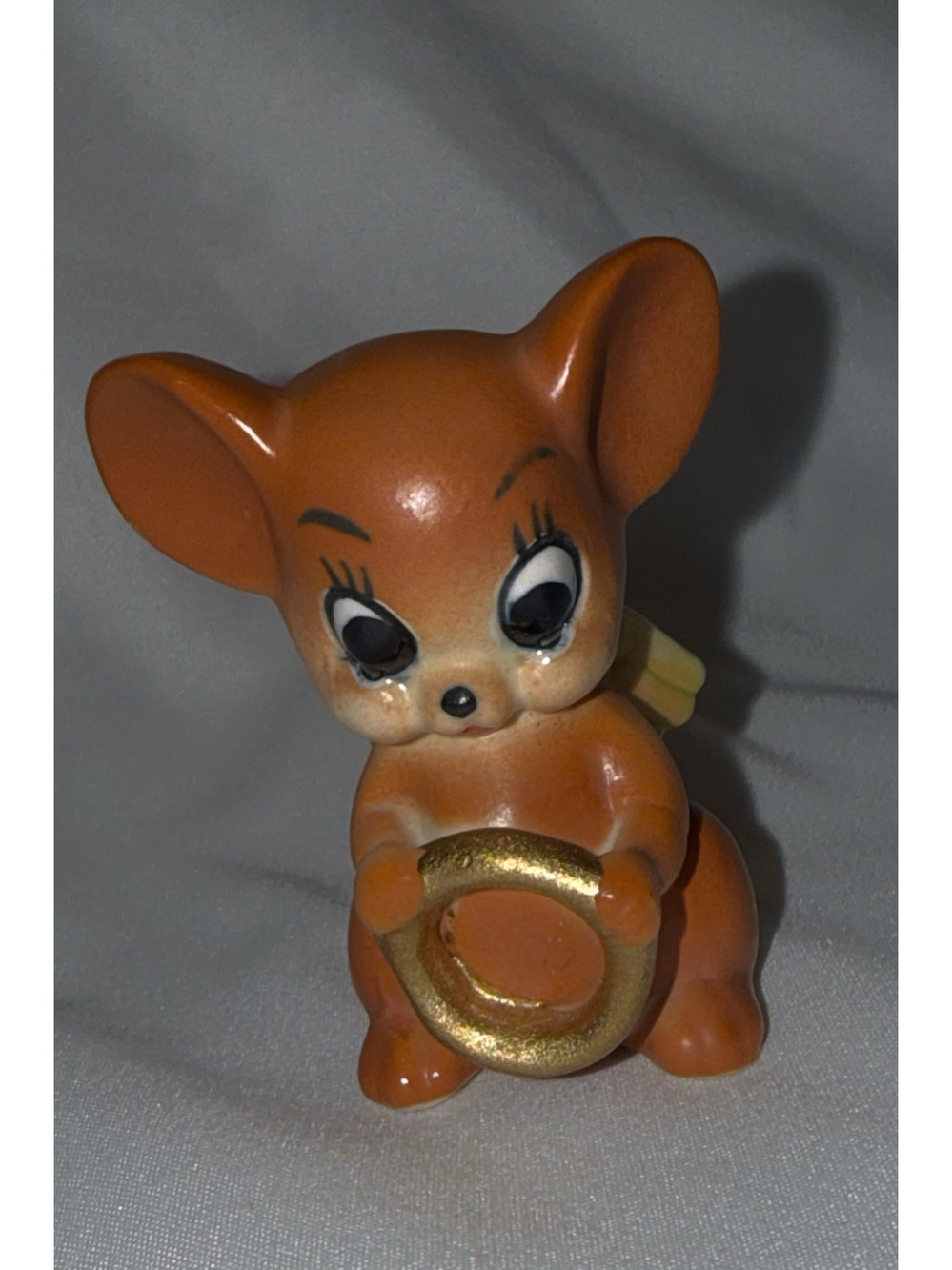 Josef Originals "Mouse Angel Holding Halo" ceramic figurine from the 1950s